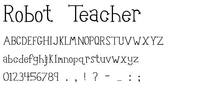 Robot Teacher font